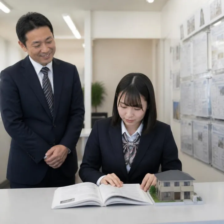 入社したばかりの新人が先輩に相談する場面(イメージ)